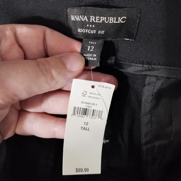Banana Republic Factory Bootcut Fit‎ Office Business Casual Career Pant 12 TALL - Picture 6 of 6